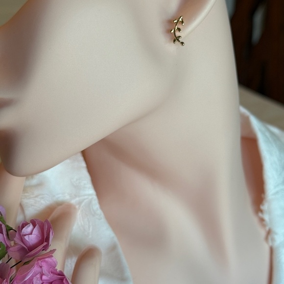 NEW | 14K Gold Plated Branch Earrings - Picture 5 of 7